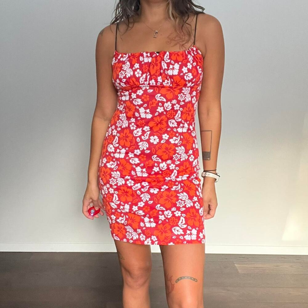 Y2k aloha print mini dress